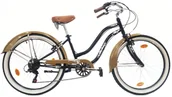 Rowery - Rower Miejski Damski 26 Beach Cruiser Odblaski Dzwonek Retro Revo Stopka / KCP - miniaturka - grafika 1