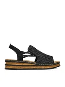 Sandały damskie - Rieker Sandały CEO-62941-00 Czarny - miniaturka - grafika 1