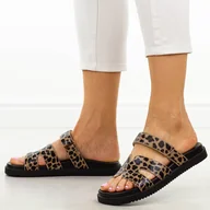 Klapki i japonki damskie - Leopard klapki damskie Vinceza 17401 - miniaturka - grafika 1