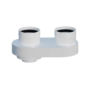 Rozdzielacz systemu PP PP płaski DN80/125mm x 80/80mm z uszczelką [EPDM] ONNLINE - Akcesoria kominkowe - miniaturka - grafika 1
