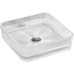 Mexen Nira szklana umywalka nablatowa 39 x 39 cm, transparent - 24203900 - Umywalki - miniaturka - grafika 1