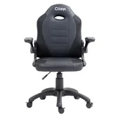 Fotele gamingowe - Cobra Junior Pro CRF-2306 Dla dzieci do 100kg Skóra ECO Czarny - miniaturka - grafika 1