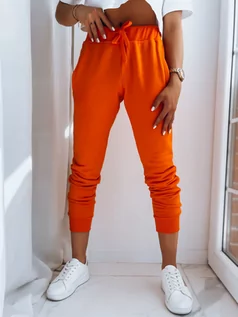 Spodnie sportowe damskie - Spodnie damskie dresowe FITS pomarańczowe Dstreet UY0583z - grafika 1