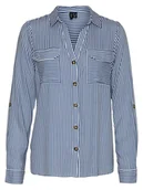 Koszule damskie - Vero Moda Koszula w kolorze niebiesko-białym - miniaturka - grafika 1