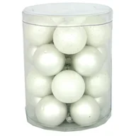 Bombki - Bombka szklana tuba 40 mm biały MAT 20 szt. - miniaturka - grafika 1