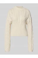 Swetry damskie - Sweter o kroju slim fit z efektem dzianiny model Haysa - Noisy May - miniaturka - grafika 1