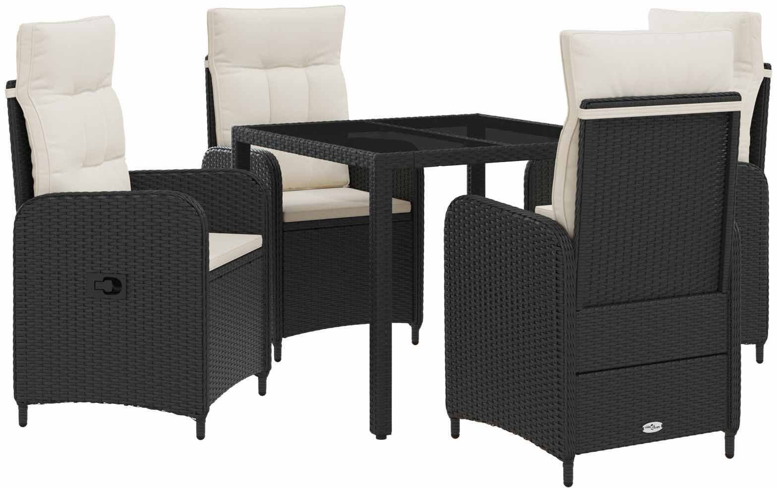 vidaXL Zestaw do jedzenia na zewnątrz z poduszką 5 pcs 3422295