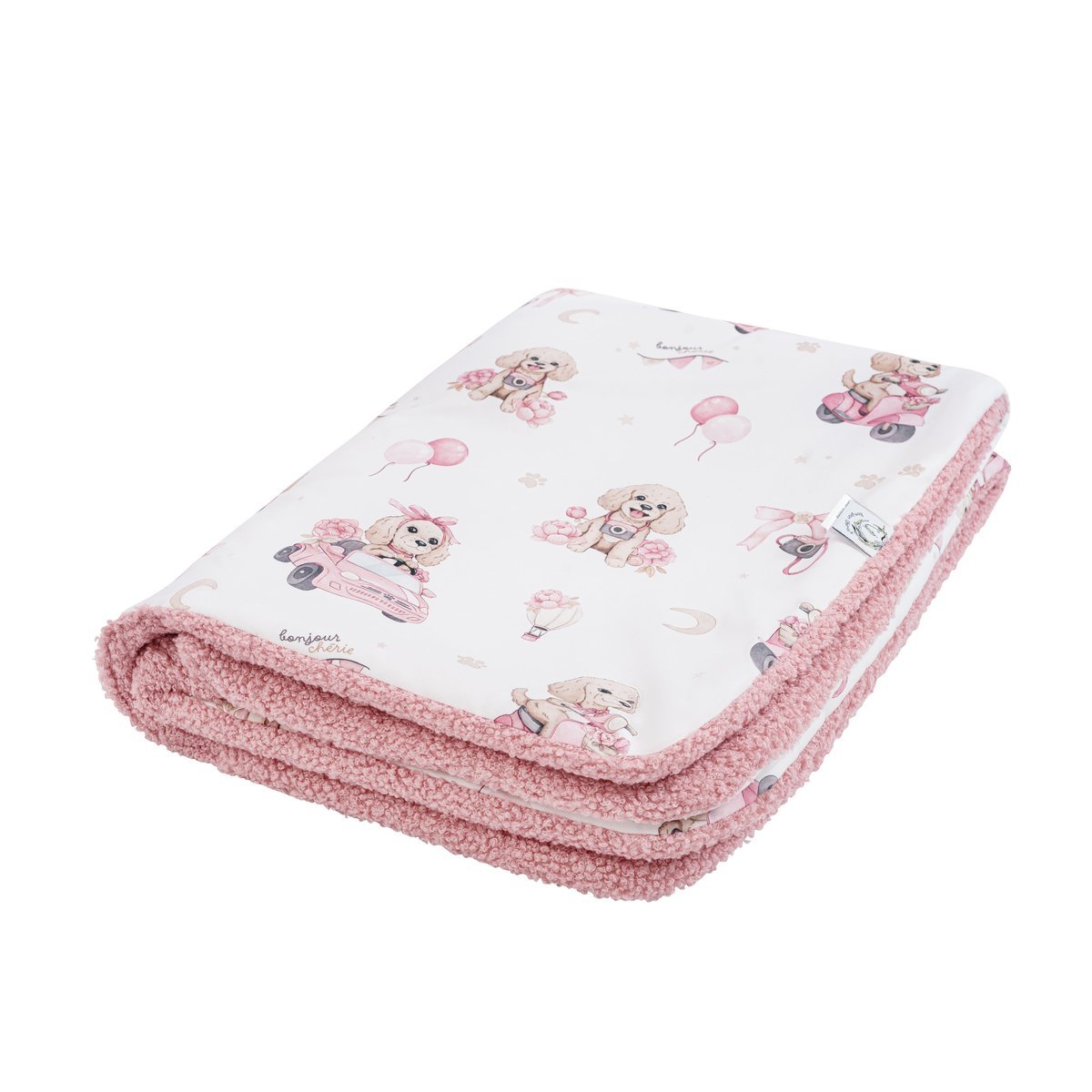 Kocyk Średniaka bawełna&boucle 75x100 cm Bianca