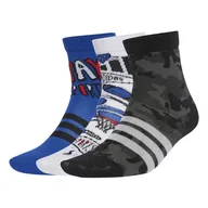 Skarpetki dla dzieci - Dziecięce Skarpety za kostkę ADIDAS K DOODLE 3PP SO JV5162 – Wielokolorowy - miniaturka - grafika 1