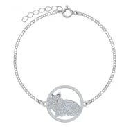 Biżuteria dla dzieci - Królik Lew Miniaturka Bransoletka srebro - MEJK Jewellery - miniaturka - grafika 1