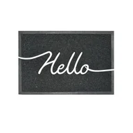 Wycieraczki - Wycieraczka zewnętrzna Ethan Hello 90 x 60 cm czarna Inspire - miniaturka - grafika 1
