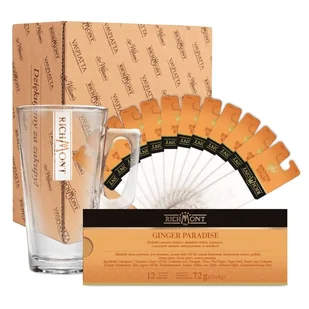 ZESTAW Herbata Richmont Ginger Paradise 12 saszetek + Szklanka Richmont Hot 370ml - Herbata - miniaturka - grafika 1