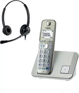 Telefon bezprzewodowy z słuchawką call center Panasonic KX-TGE210PDN + Platora Pro-D - Telefony stacjonarne - miniaturka - grafika 1