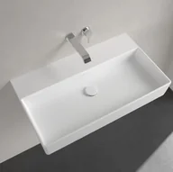 Umywalki - Villeroy & Boch Memento 2.0 Umywalka wisząca lub nablatowa 80x47 cm bez przelewu bez otworu na baterię biały mat z powłoką CeramicPlus 4A228FRW - miniaturka - grafika 1