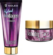 Balsamy i kremy do opalania - Soleo Soleo Hybrid Collagen Bronzer + Słoiczek Beauty Face - miniaturka - grafika 1