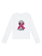 Bluzki damskie - Guess Bluzka J5BI09 J1314 Biały Regular Fit - miniaturka - grafika 1