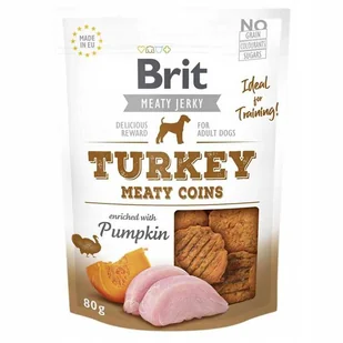 Brit Brit Jerky Snack - Turkey Meaty Coins 80g - Przysmaki dla psów - miniaturka - grafika 3