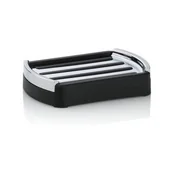 Mydelniczki i dozowniki mydła - Kela mydelniczka 12,5 x 9,5 x 2,5 cm czarna KE-24200 - miniaturka - grafika 1