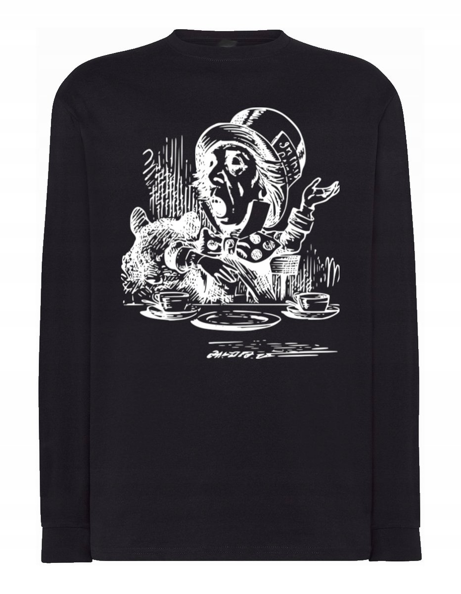 Longsleeve męski nadruk art work KAPELUSZNIK r.XS