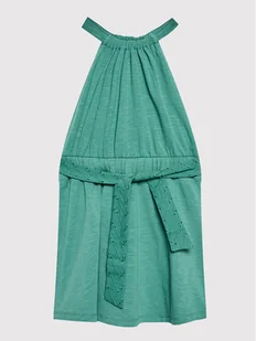 United Colors Of Benetton Sukienka letnia 3LHACV003 Zielony Regular Fit - Sukienki i spódniczki dla dziewczynek - miniaturka - grafika 1