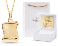 Biżuteria dla dzieci - ZŁOTY MEDALIK ŁAŃCUSZEK CHRZEST KOMUNIA ŚWIĘTA 585 - miniaturka - grafika 1