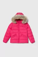 Kurtki i płaszcze dla dziewczynek - Tommy Hilfiger kurtka puchowa dziecięca kolor różowy - miniaturka - grafika 1