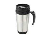 Kubki termiczne - Kubek termiczny 420 ml AUTOPLAK-L (czarny/stalowy) - miniaturka - grafika 1