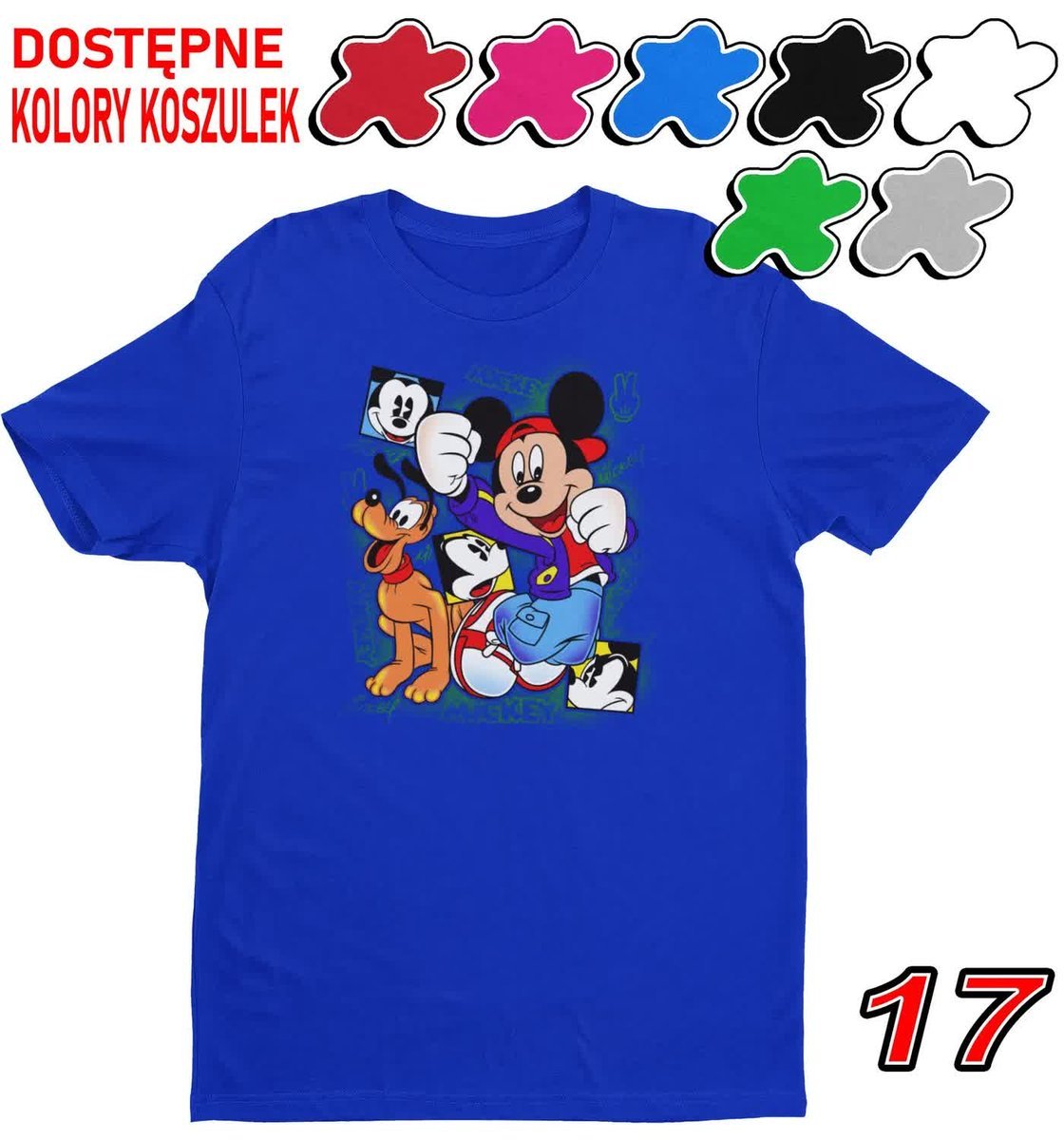 Dziecięca Koszulka Z Nadrukiem Duży Wybór Myszka Miki Różne -L 146-152