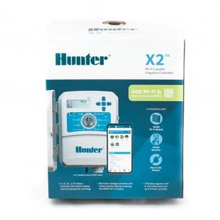 Hunter 8 sekcyjny zewnętrzny sterownik nawadniania X2-801-E ster/8 sekcji/X2WIHU/MI - Inne akcesoria do nawadniania - miniaturka - grafika 1