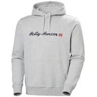 Bluzy sportowe męskie - Męska bluza Helly Hansen Core Graphic Hoodie Rozmiar: XXL / Kolor: jasnoszary - miniaturka - grafika 1