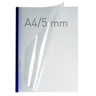 Termookładki OPUS O.THERMOTOP 5mm DOUBLE CLEAR miękkie grzbiet granatowy 50szt. /210541/ - Artykuły biurowe - miniaturka - grafika 1