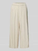 Spodnie damskie - Kuloty o luźnym kroju z mieszanki wiskozy i lnu model ‘PIA’ - miniaturka - grafika 1