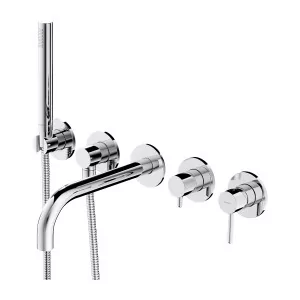 Omnires Y1237/1CR Y1237/1CR Y bateria wannowa 5-otworowa podtynkowa chrom - Baterie podtynkowe - miniaturka - grafika 1