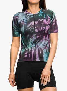 Koszulka kolarska damska Northwave Blade Flower Woman Jersey Short Sleeve - black/turquoise - Koszulki rowerowe - miniaturka - grafika 1