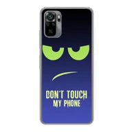 Etui i futerały do telefonów - King Design Etui kompatybilne z Xiaomi Redmi Note 10S Plastikowe miękkie etui na telefon - Etui na telefon komórkowy Dont Touch My Phone Green Blue - miniaturka - grafika 1