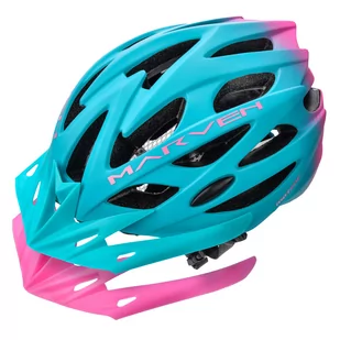 Meteor Kask rowerowy Marven 2 S 52-56 cm niebieski/różowy 25193 - Kaski rowerowe - miniaturka - grafika 1