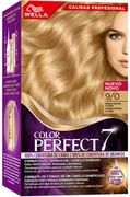 Farby do włosów i szampony koloryzujące - Farba kremowa z utleniaczem Wella Color Perfect 7 100 Cobertura De Canas 9-0-Rubio Extra Claro 60 ml (4064666324173) - miniaturka - grafika 1