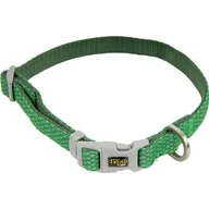 Obroże dla kotów - Obroża regulowana odblaskowa 20 mm/35-60 cm zielona TREND DOTS - miniaturka - grafika 1