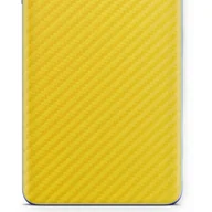Folie ochronne do telefonów - Folia naklejka skórka strukturalna na TYŁ do Apple iPhone 4 - Carbon Żółty - apgo SKINS - miniaturka - grafika 1
