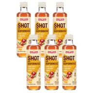 Soki i napoje niegazowane - Polska Róża Shot na odporność Owoc róży, kurkuma, imbir 5 porcji Zestaw 6 x 250 ml - żywność - miniaturka - grafika 1