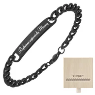 Bransolety męskie - Bransoletka z GRAWEREM męska / damska pancerka - miniaturka - grafika 1