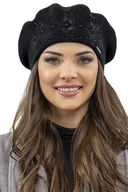 Czapki damskie - Vivisence 7050 Czarny Uni Nakrycie Głowy Beret - miniaturka - grafika 1