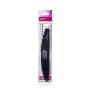 Ronney Ronney Professional Nails Pilnik Papierowy Czarny Półksiężyc 80/80 - Akcesoria do paznokci - miniaturka - grafika 1