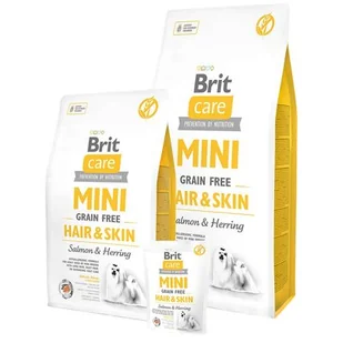 Brit Care Mini Hair&Skin Salmon&Herring 0,4 kg - Sucha karma dla psów - miniaturka - grafika 1
