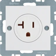 Gniazdka elektryczne - B.Kwadrat/S.1 Berker Gniazdo z uziemieniem USA/KANADA NEMA 5-20 R, biały, połysk - miniaturka - grafika 1