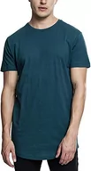 Koszulki męskie - Urban Classics Męski T-shirt Shaped Long Tee jednokolorowy, długi krój koszulka męska, dostępna w wielu różnych kolorach, rozmiary XS-5XL, morski, 3XL - miniaturka - grafika 1