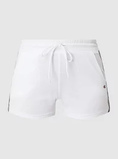 Szorty z dzianiny dresowej o kroju regular fit z detalami z logo - Spodnie sportowe damskie - miniaturka - grafika 1