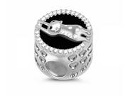 Pandora Valerio.pl Rodowany srebrny charms do leżący leniwy kot lazy cat cyrkonie srebro 925 NEW161 NEW161