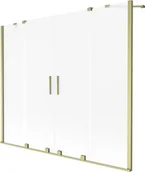 Parawany nawannowe - Mexen Velar Duo parawan nawannowy 2-skrzydłowy rozsuwany 180 x 150 cm, szron, złoty szczotkowany - 896-180-000-32-55 - miniaturka - grafika 1