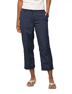 Spodnie damskie - Jack Wolfskin Damskie Spodnie Kalahari 7/8 w Spodnie Rekreacyjne, Night Blue, 34, Niebieski (Night Blue), 34 - grafika 1
